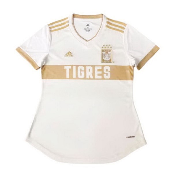 Camiseta Tigres UANL Tercera Equipación Mujer 2020-2021 Blanco Amarillo
